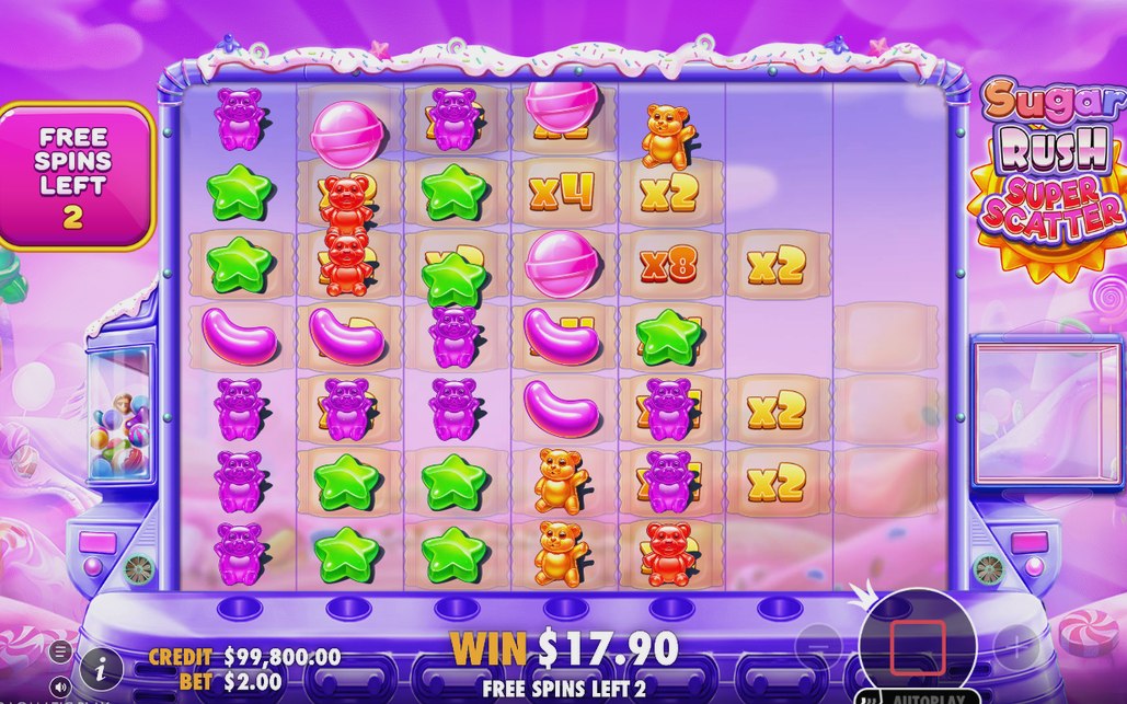 Free Spins-läget med spinn kvar och Multiplier Spots